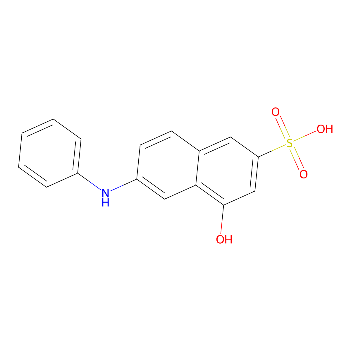 6-Anilino-4-hydroxynaphthalene-2-sulphonic acid molecular structure, CAS 119-19-7