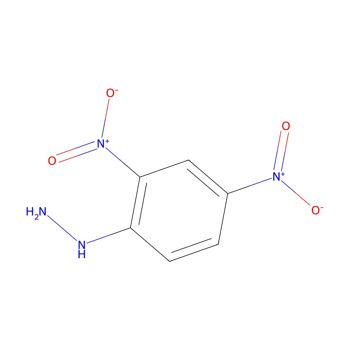 (2,4-Dinitrophenyl)hydrazine molecular structure, CAS 119-26-6