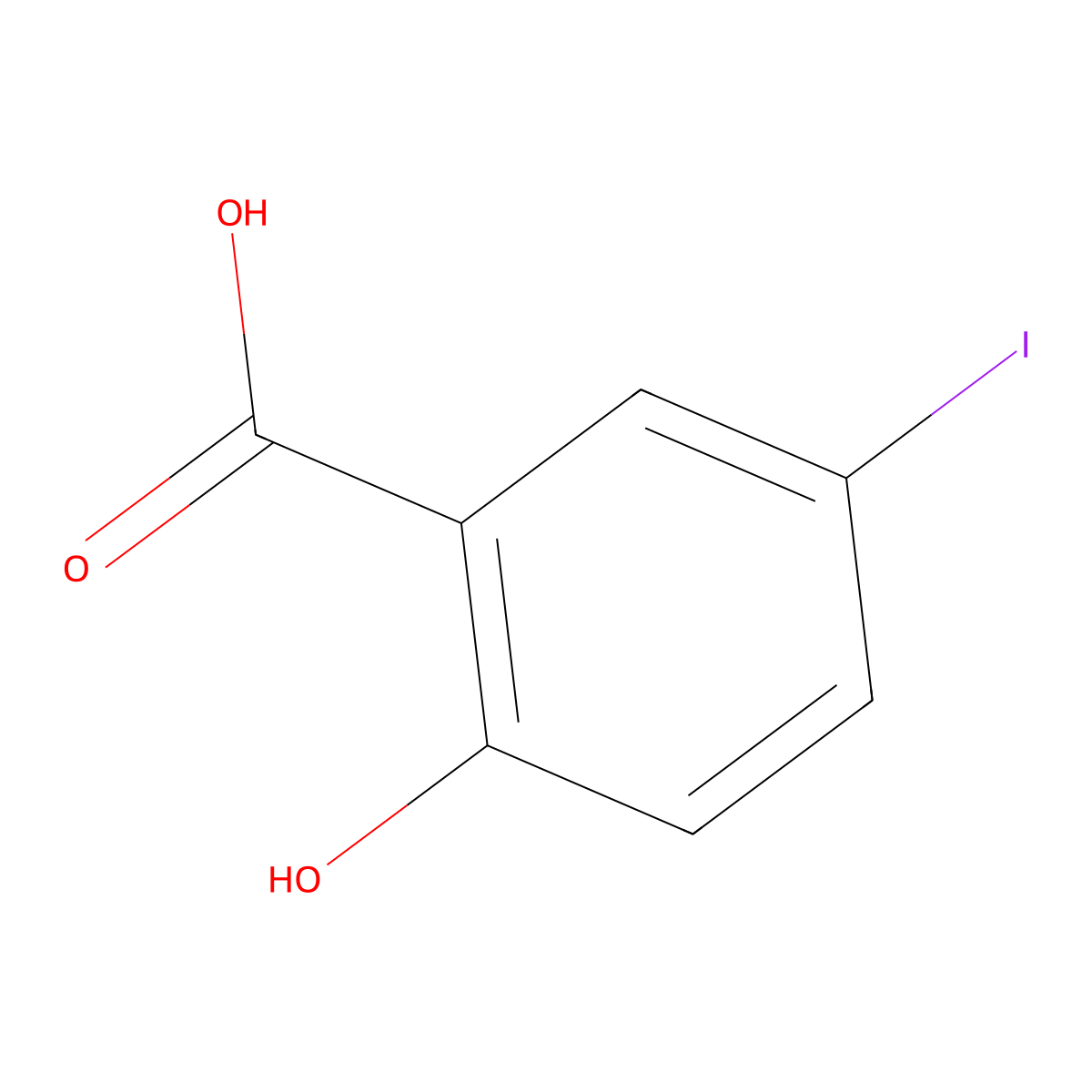 5-Iodosalicylic acid molecular structure, CAS 119-30-2