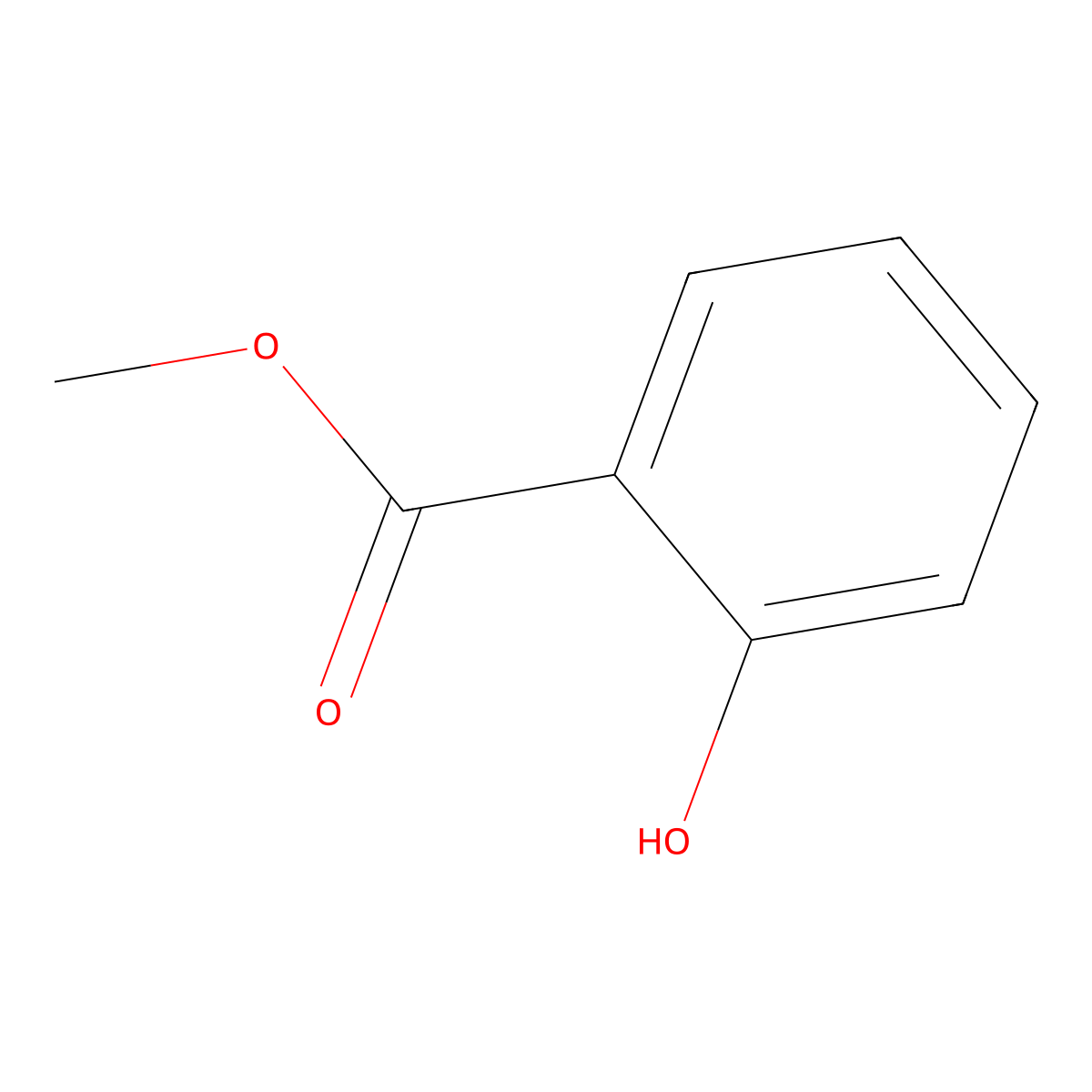 Methyl Salicylate molecular structure, CAS 119-36-8