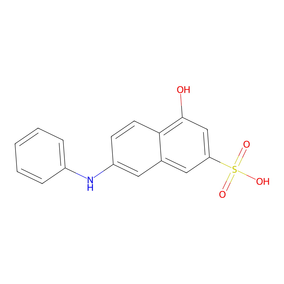 4-Hydroxy-7-(phenylamino)naphthalene-2-sulfonic acid molecular structure, CAS 119-40-4