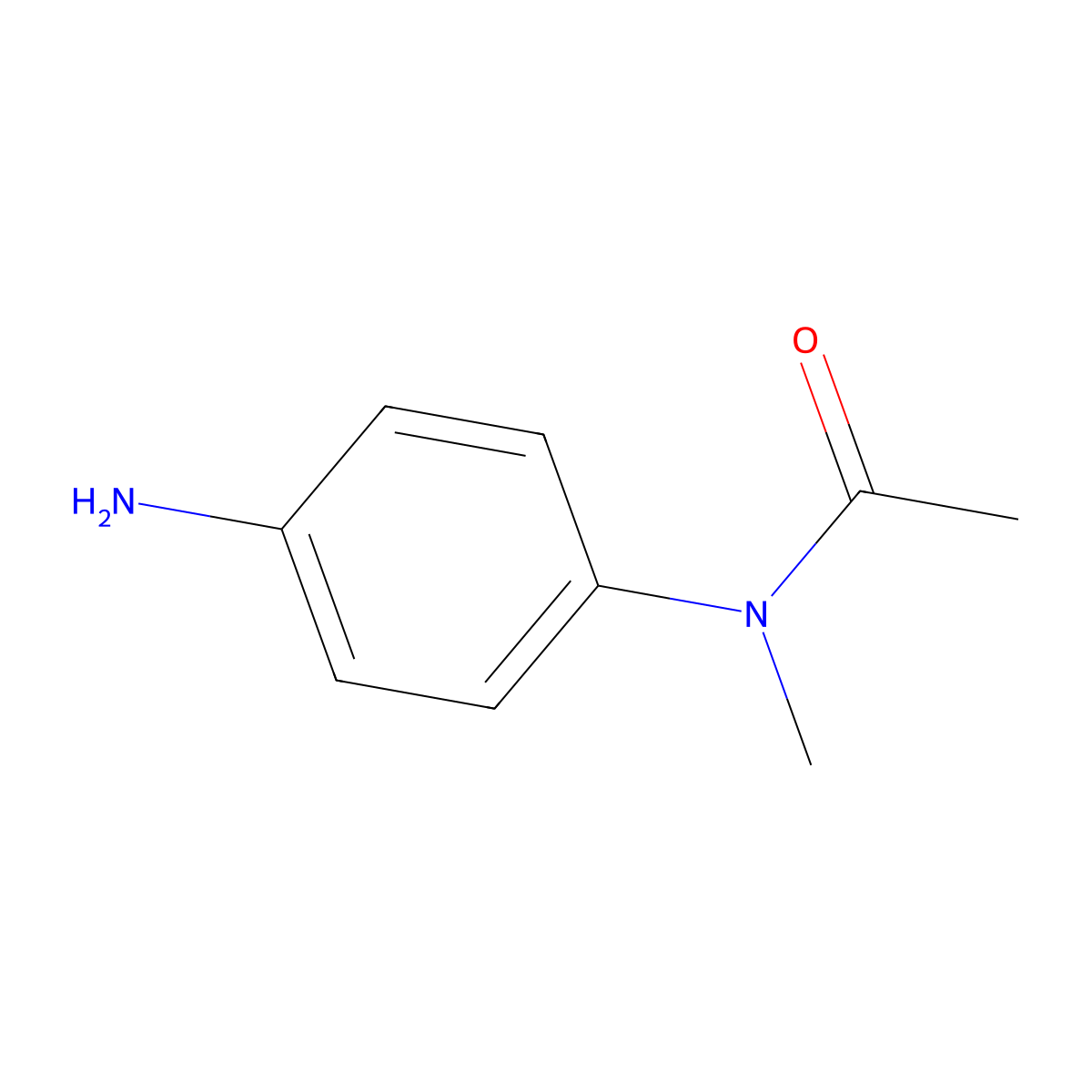 N-(4-Aminophenyl)-N-methylacetamide molecular structure, CAS 119-63-1