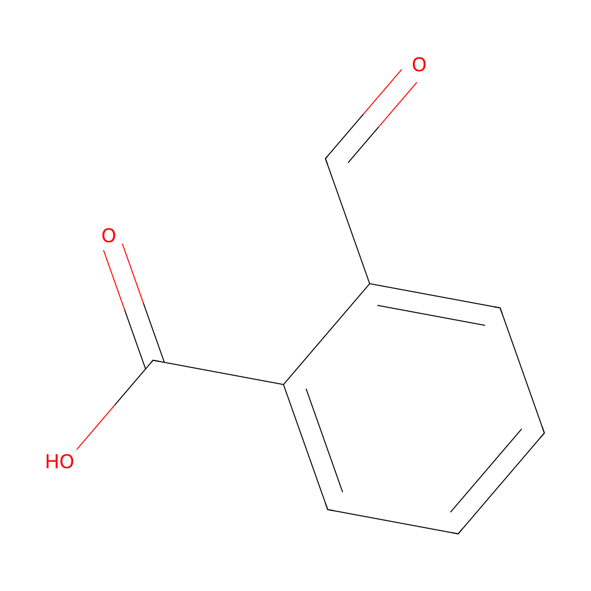 Phthalaldehydic acid molecular structure, CAS 119-67-5