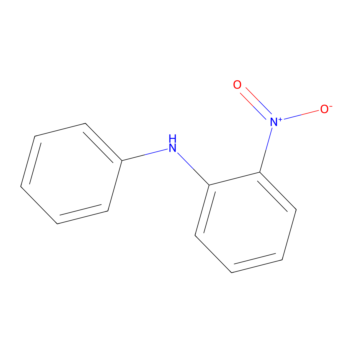 2-Nitrodiphenylamine molecular structure, CAS 119-75-5
