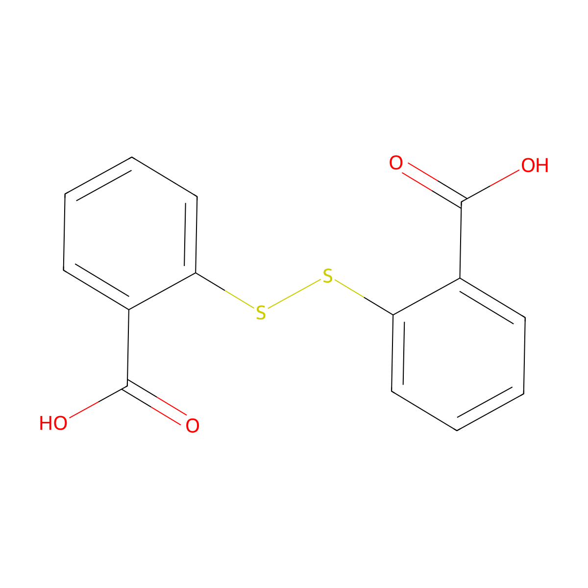 Dithiodibenzoic acid molecular structure, CAS 119-80-2