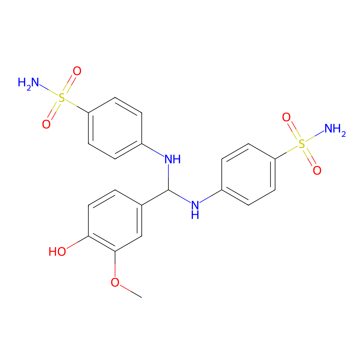 Vanyldisulfamide molecular structure, CAS 119-85-7
