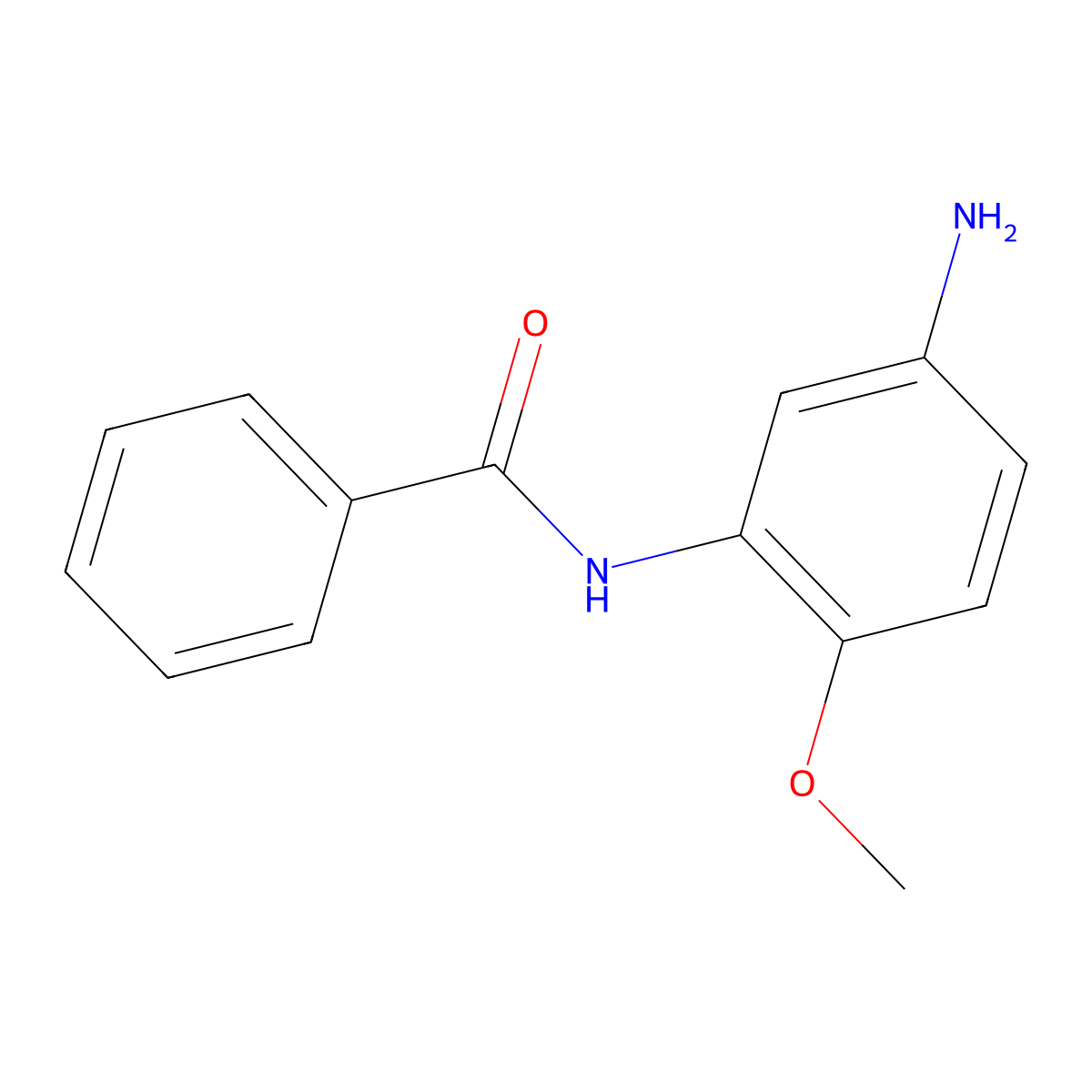 N-(5-amino-2-methoxyphenyl)benzamide molecular structure, CAS 119-88-0