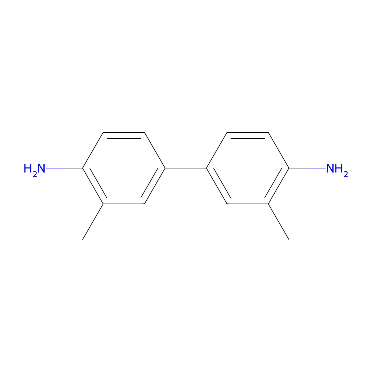 o-Tolidine molecular structure, CAS 119-93-7