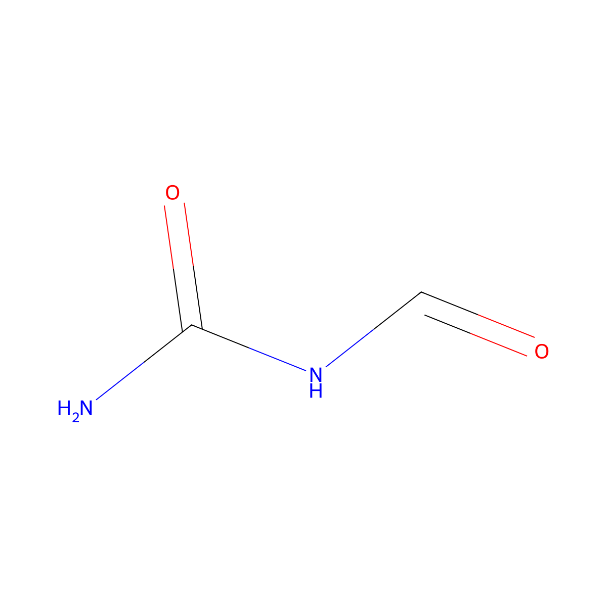 Formylurea molecular structure, CAS 1190-24-5