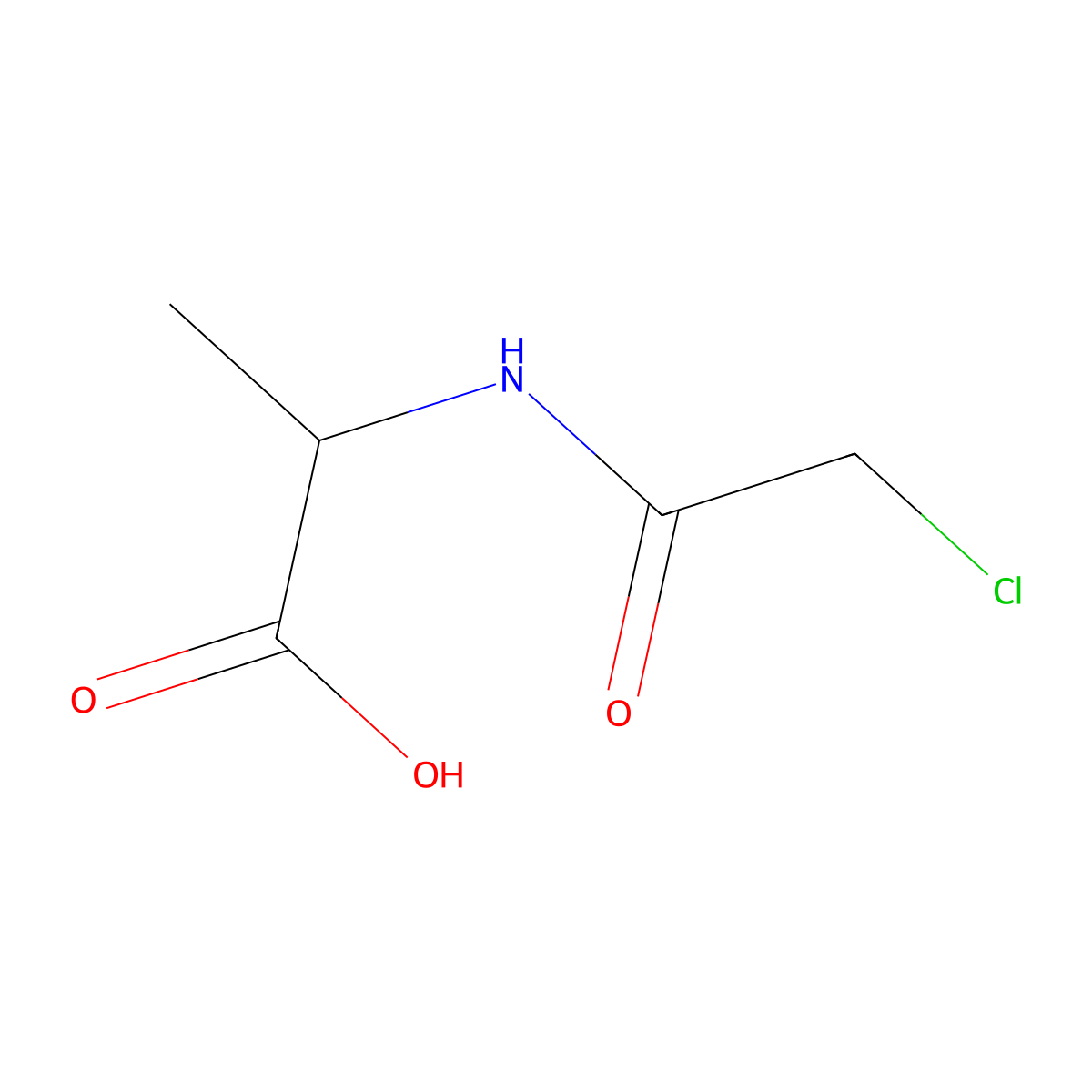 N-Chloroacetyl-D,L-alanine molecular structure, CAS 1190-32-5