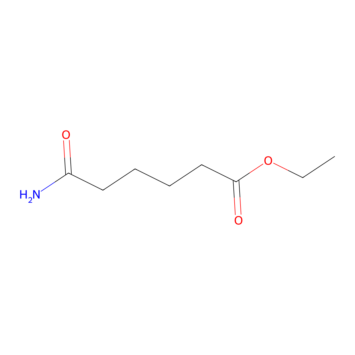 Ethyl 6-amino-6-oxohexanoate molecular structure, CAS 1190-69-8