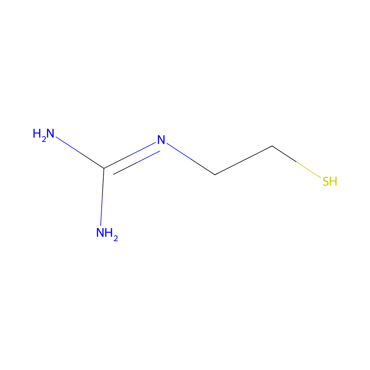 (Mercaptoethyl)guanidine molecular structure, CAS 1190-74-5