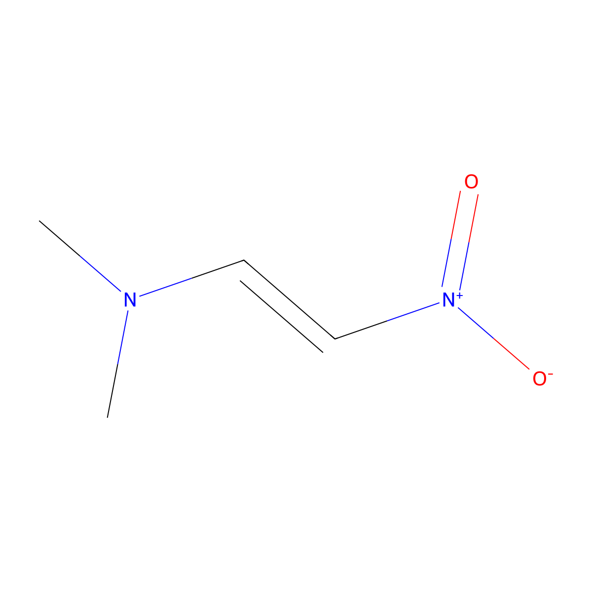 N,N-Dimethyl-2-nitroethenamine molecular structure, CAS 1190-92-7