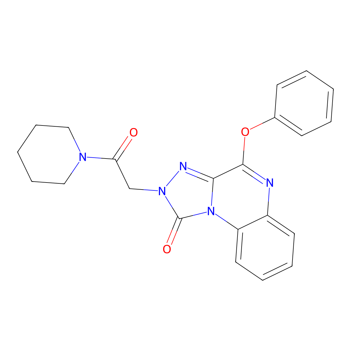 2-(2-oxo-2-piperidin-1-ylethyl)-4-phenoxy[1,2,4]triazolo[4,3-a]quinoxalin-1(2H)-one molecular structure, CAS 1190002-71-1