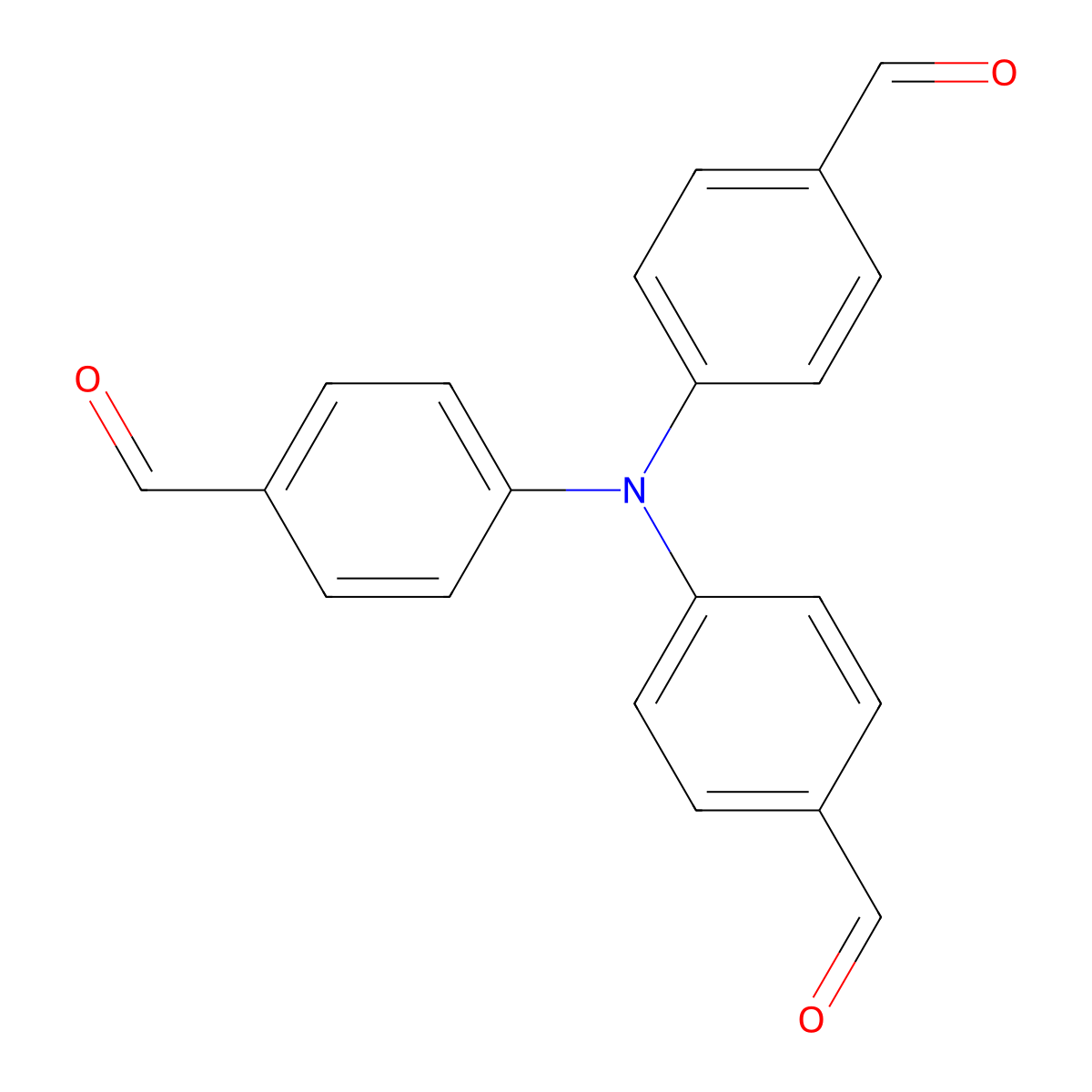 Tris(4-formylphenyl)amine molecular structure, CAS 119001-43-3