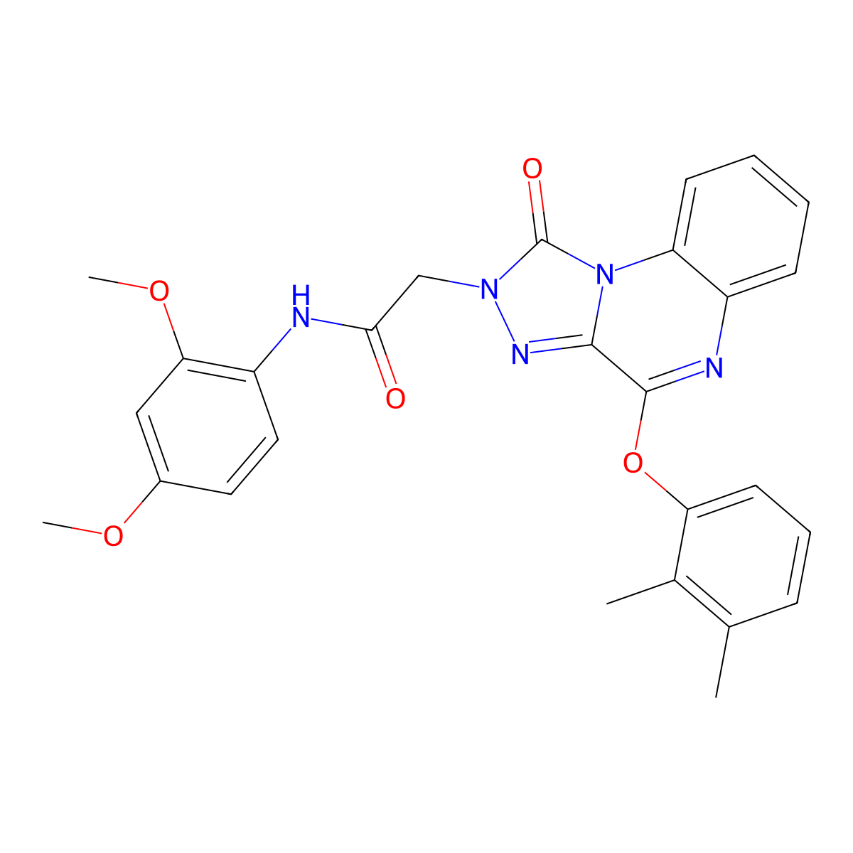 N-(2,4-dimethoxyphenyl)-2-(4-(2,3-dimethylphenoxy)-1-oxo-[1,2,4]triazolo[4,3-a]quinoxalin-2(1H)-yl)acetamide molecular structure, CAS 1190012-79-3