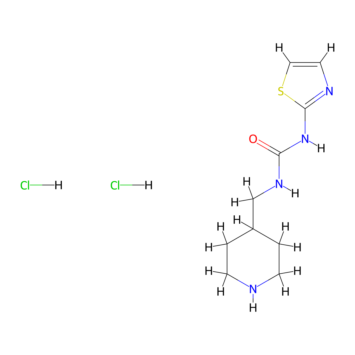 1-(Piperidin-4-ylmethyl)-3-(thiazol-2-YL)urea dihydrochloride molecular structure, CAS 1190016-35-3