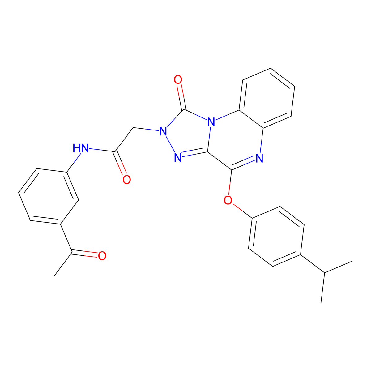 N-(3-acetylphenyl)-2-(4-(4-isopropylphenoxy)-1-oxo-[1,2,4]triazolo[4,3-a]quinoxalin-2(1H)-yl)acetamide molecular structure, CAS 1190016-50-2