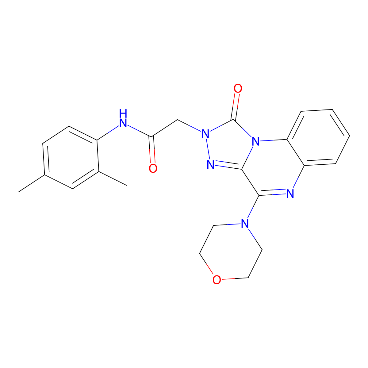 N-(2,4-dimethylphenyl)-2-(4-morpholino-1-oxo-[1,2,4]triazolo[4,3-a]quinoxalin-2(1H)-yl)acetamide molecular structure, CAS 1190019-45-4