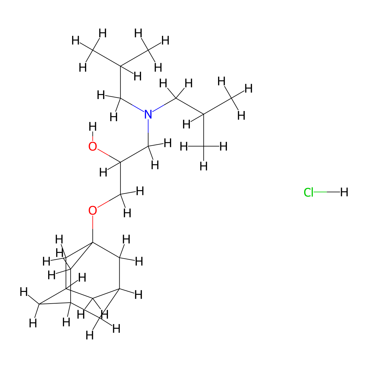 1-(Adamantan-1-yloxy)-3-[bis(2-methylpropyl)amino]propan-2-ol hydrochloride molecular structure, CAS 1190020-92-8