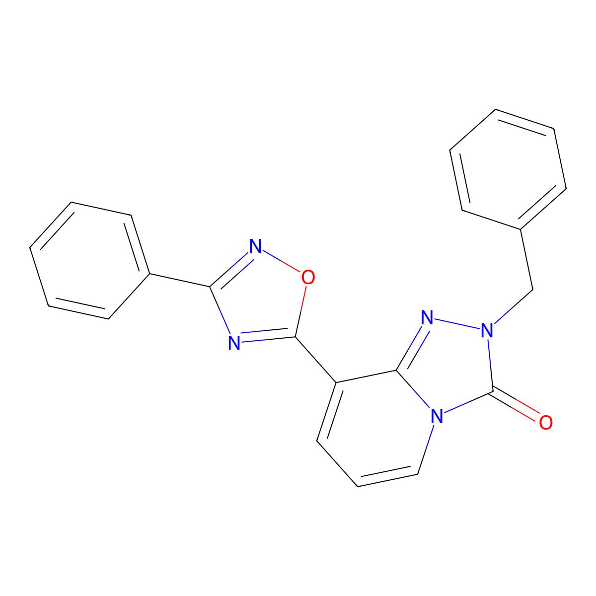 2-benzyl-8-(3-phenyl-1,2,4-oxadiazol-5-yl)-2H,3H-[1,2,4]triazolo[4,3-a]pyridin-3-one molecular structure, CAS 1190021-31-8