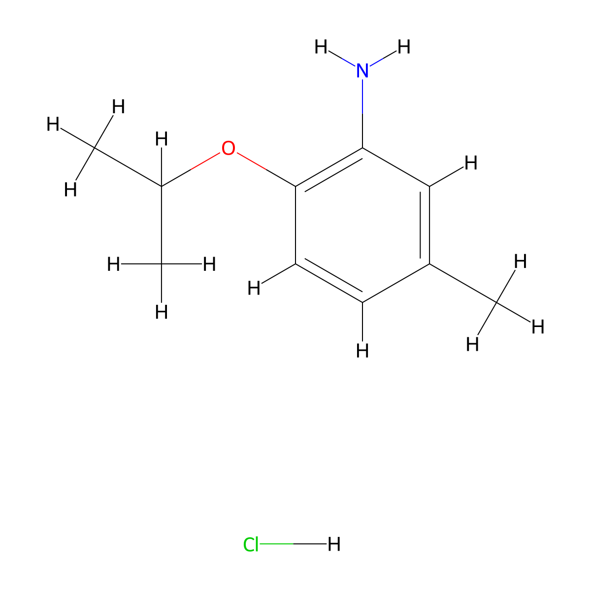 2-Isopropoxy-5-methylphenylamine hydrochloride molecular structure, CAS 1190021-87-4