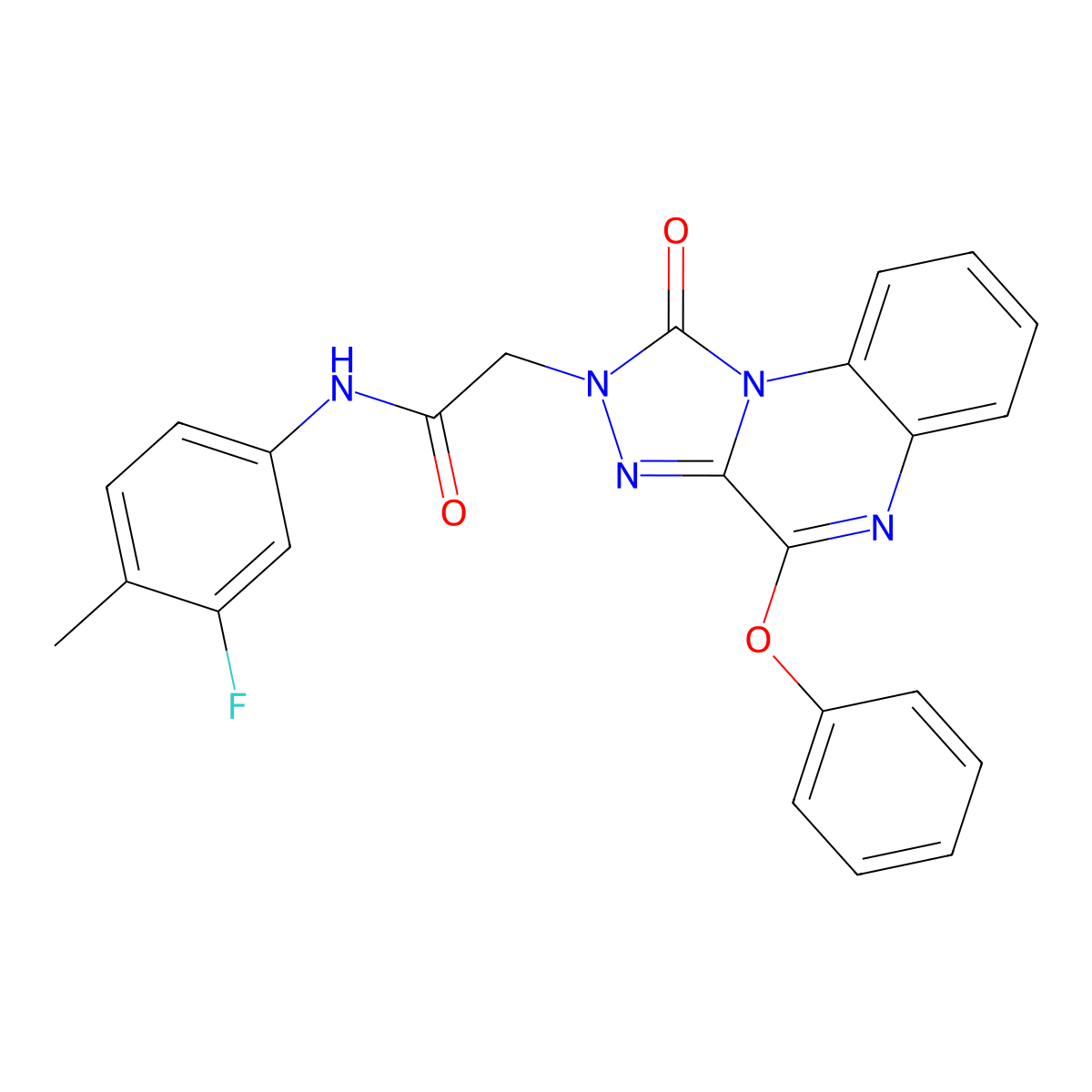 N-(3-fluoro-4-methylphenyl)-2-(1-oxo-4-phenoxy[1,2,4]triazolo[4,3-a]quinoxalin-2(1H)-yl)acetamide molecular structure, CAS 1190022-61-7