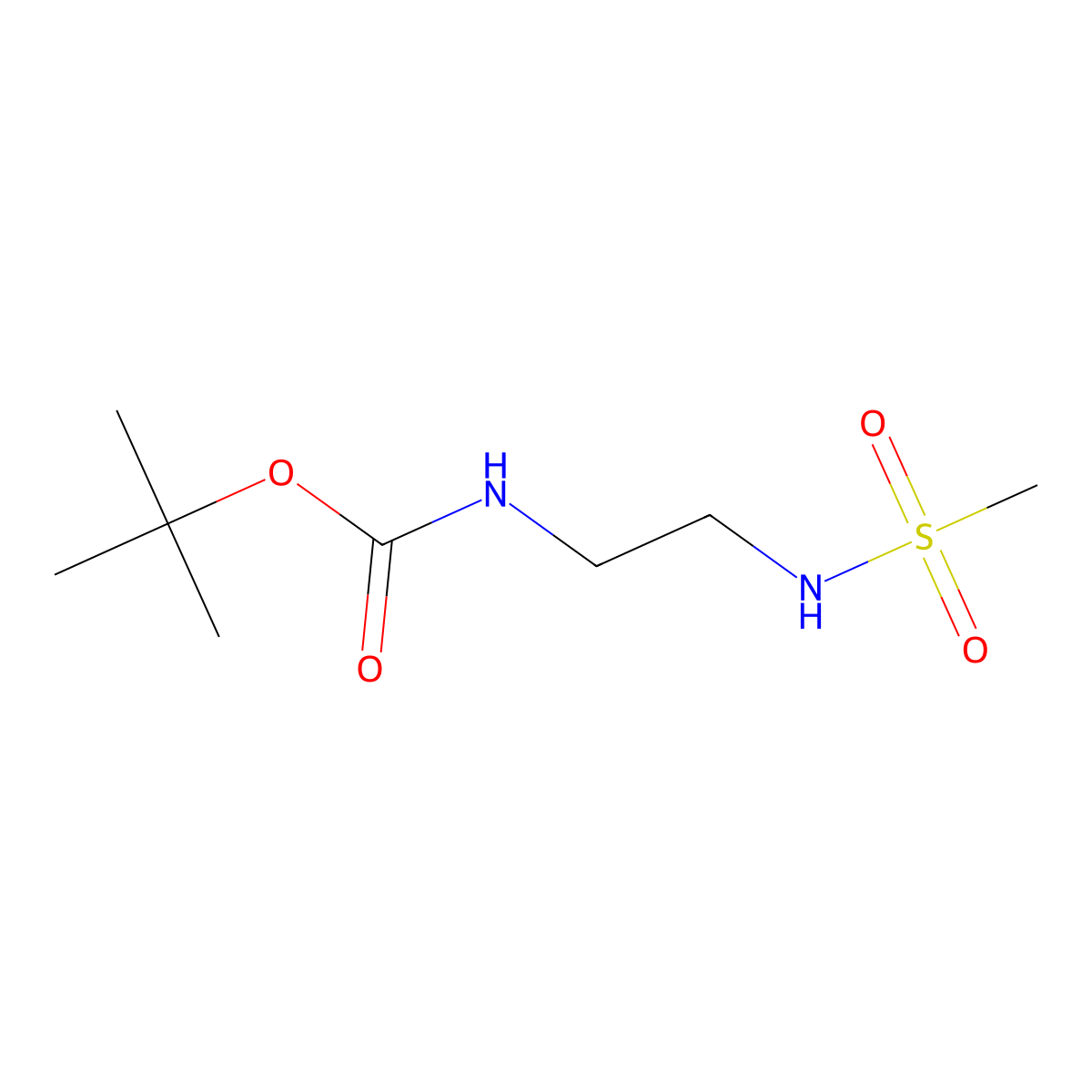 N-BOC-N'-Mesyl ethylenediamine molecular structure, CAS 1190044-23-5