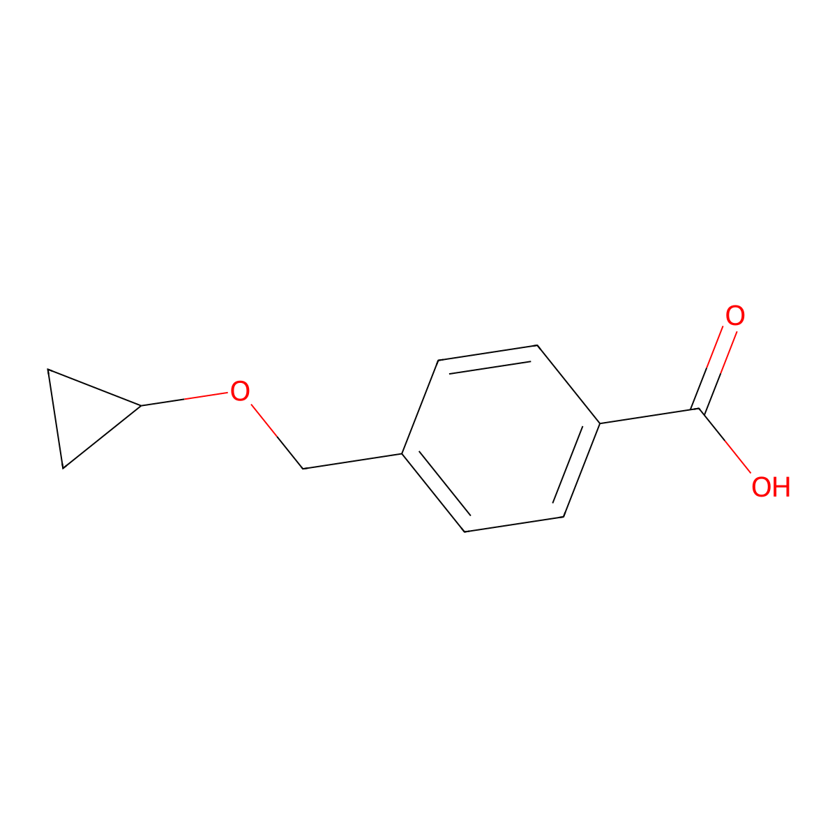 4-(Cyclopropoxymethyl)benzoic acid molecular structure, CAS 1190044-75-7