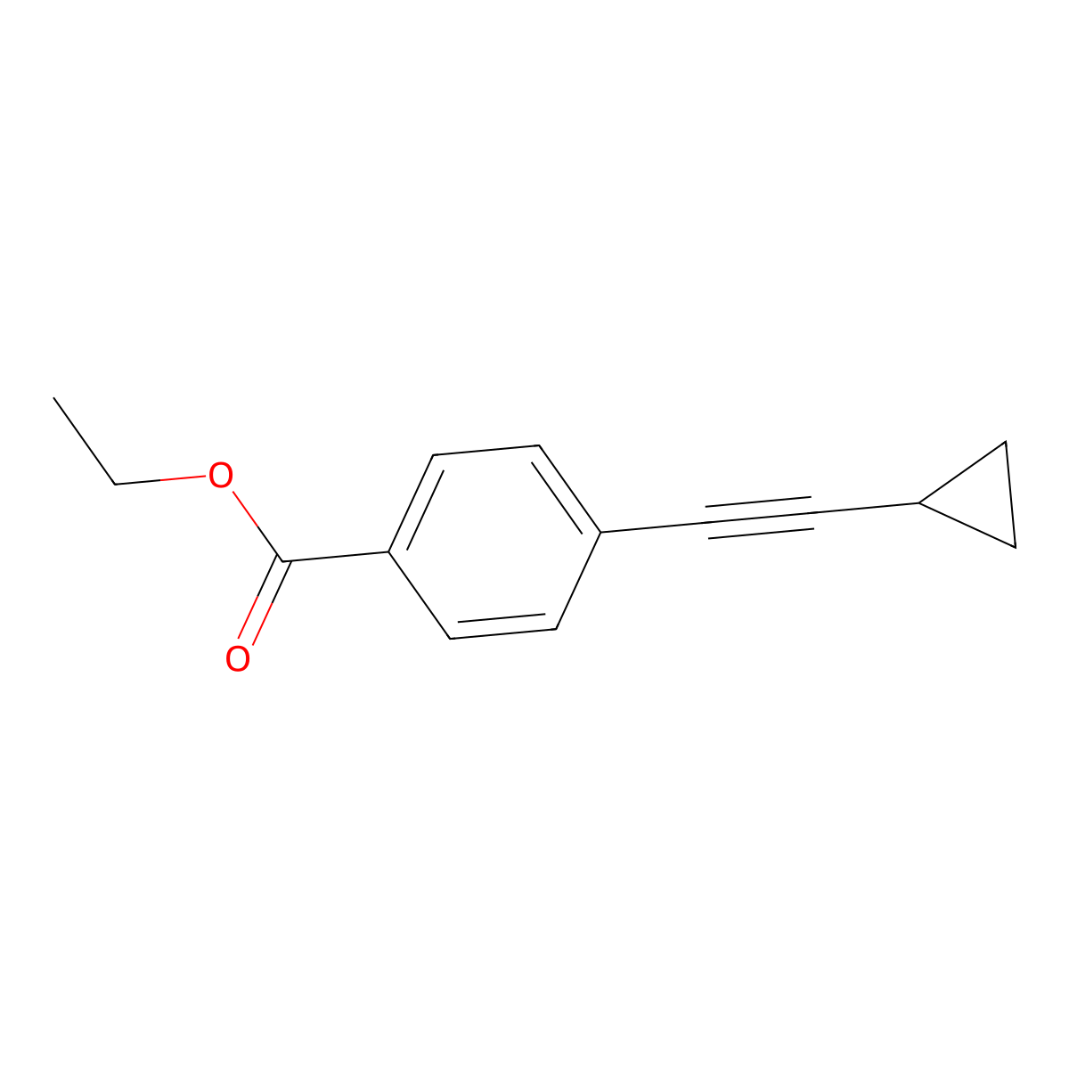 Ethyl 4-(cyclopropylethynyl)benzoate molecular structure, CAS 1190044-80-4
