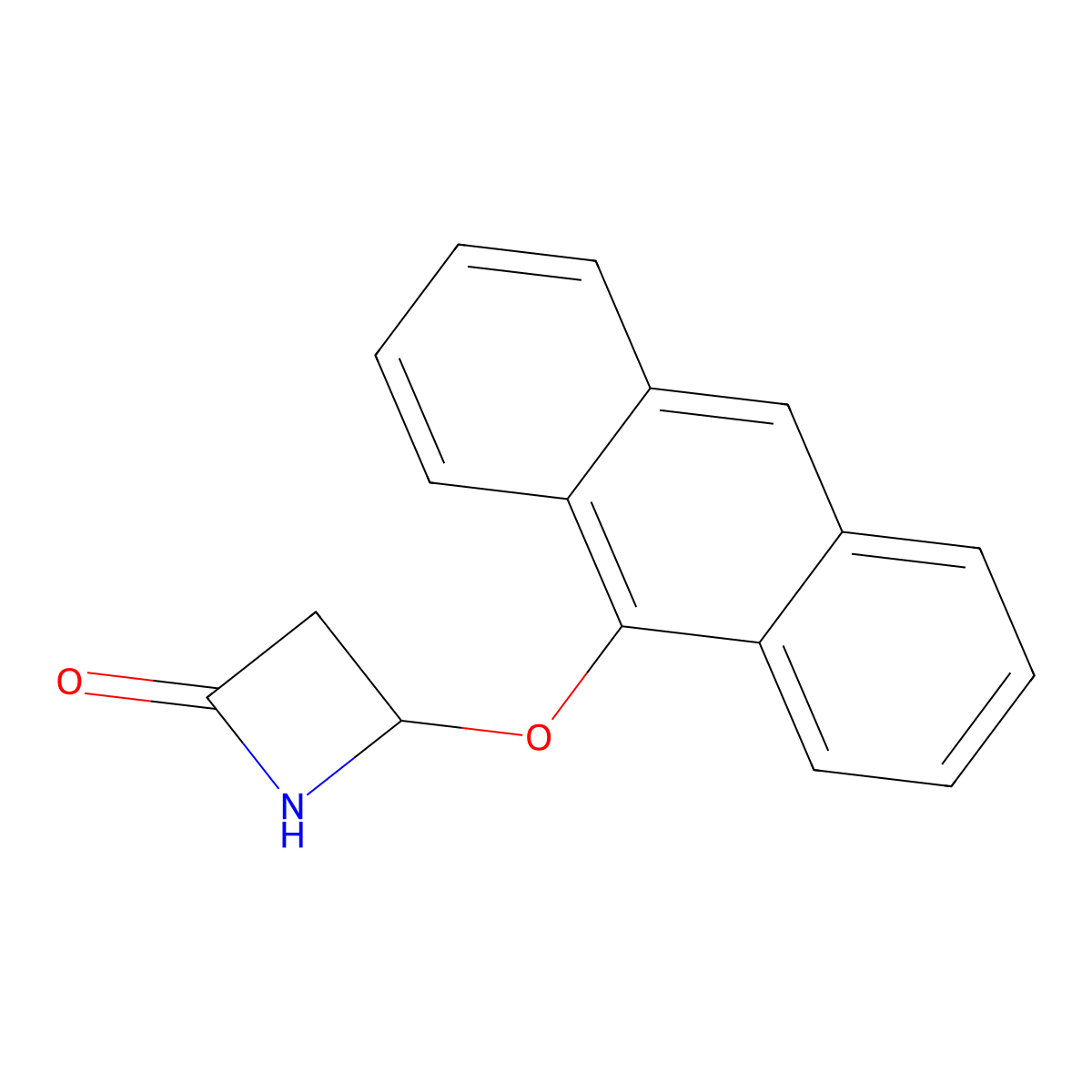 4-Anthracen-9-yloxyazetidin-2-one molecular structure, CAS 119005-16-2