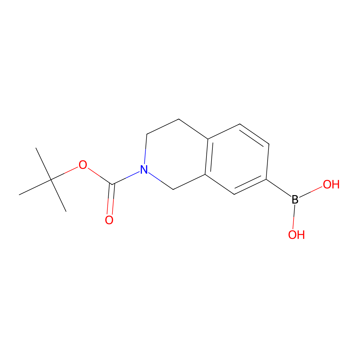 2-(Tert-butoxycarbonyl)-1,2,3,4-tetrahydroisoquinolin-7-ylboronic acid molecular structure, CAS 1190058-21-9