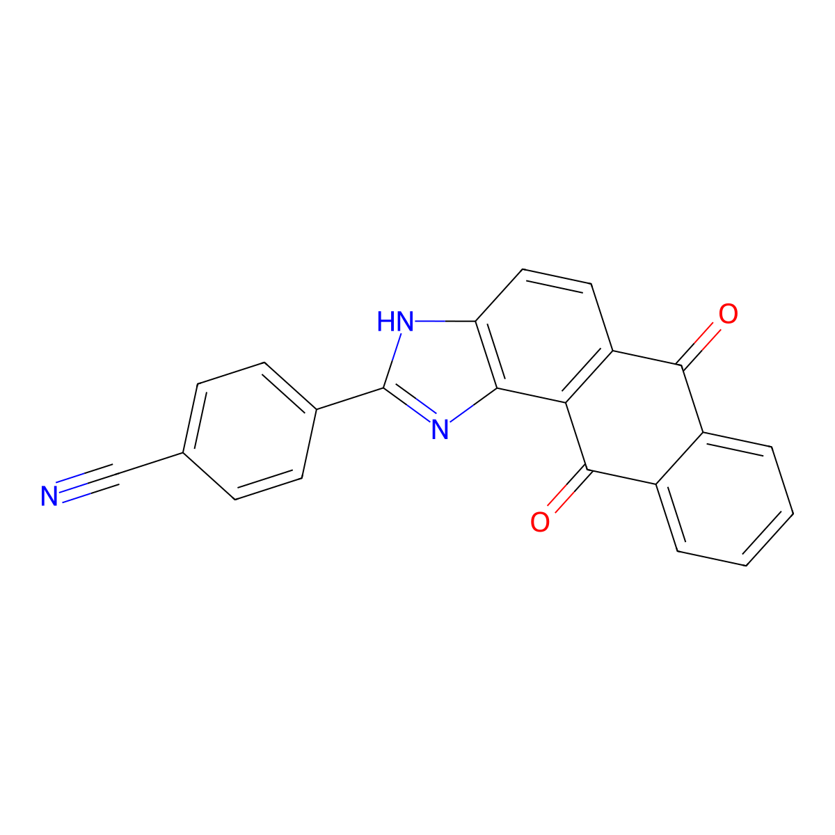 2-(4-Cyanophenyl)-1H-anthra[1,2-d]imidazole-6,11-dione molecular structure, CAS 1190059-23-4