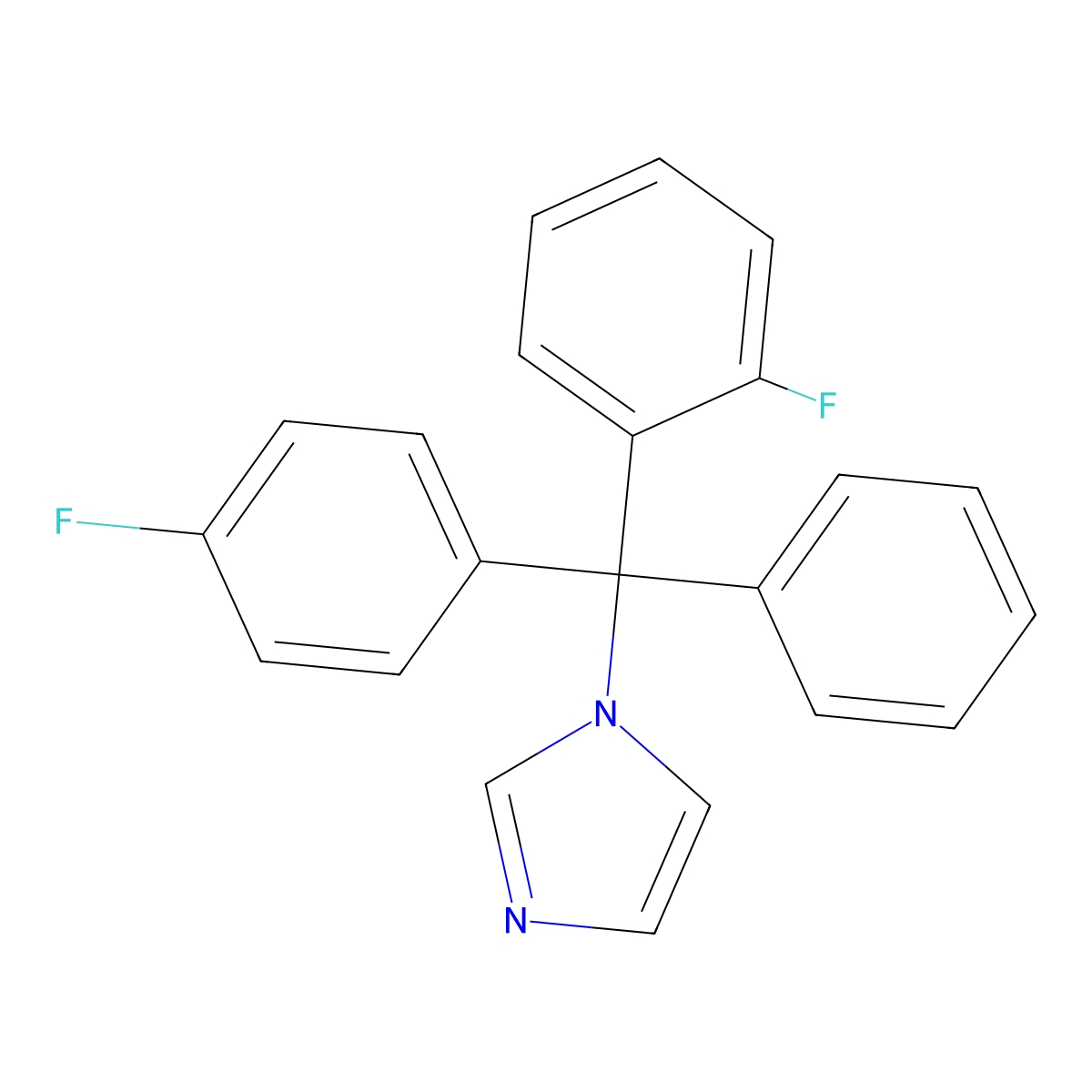 Flutrimazole molecular structure, CAS 119006-77-8