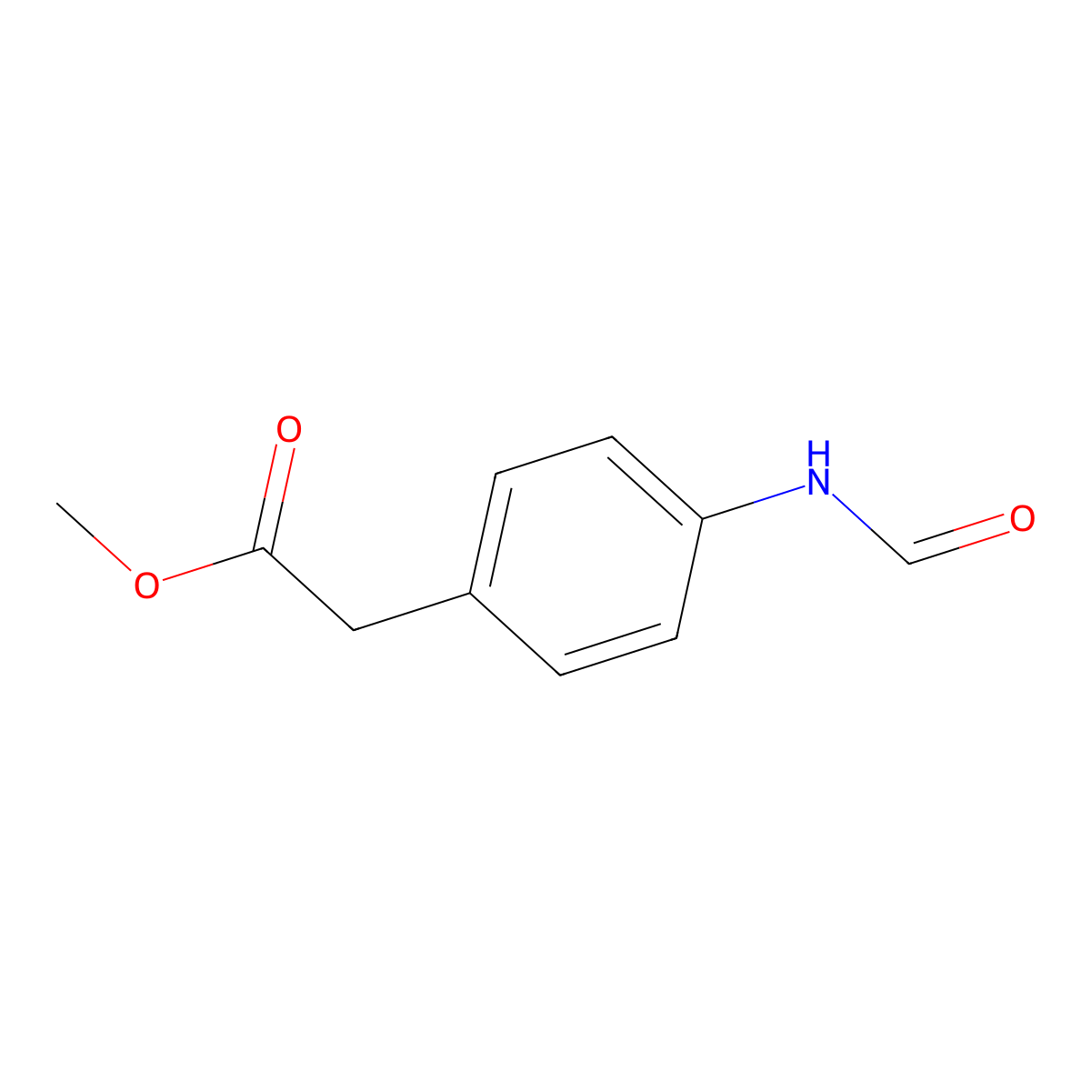 Methyl 2-(4-formamidophenyl)acetate molecular structure, CAS 1190070-46-2