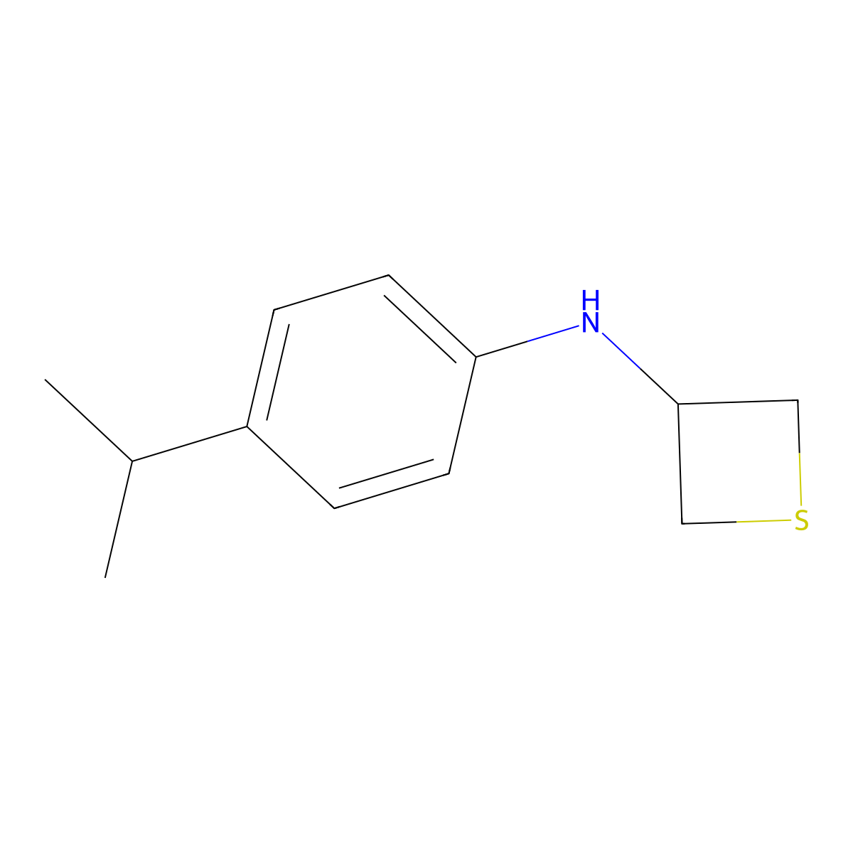 N-(4-Isopropylphenyl)thietan-3-amine molecular structure, CAS 1190091-59-8