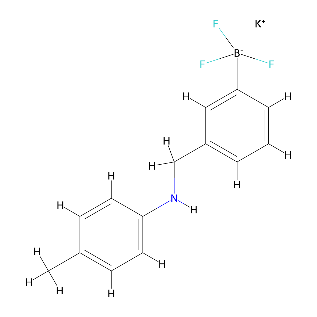 Potassium 3-((4-methylphenylamino)methyl)phenyltrifluoroborate molecular structure, CAS 1190095-02-3