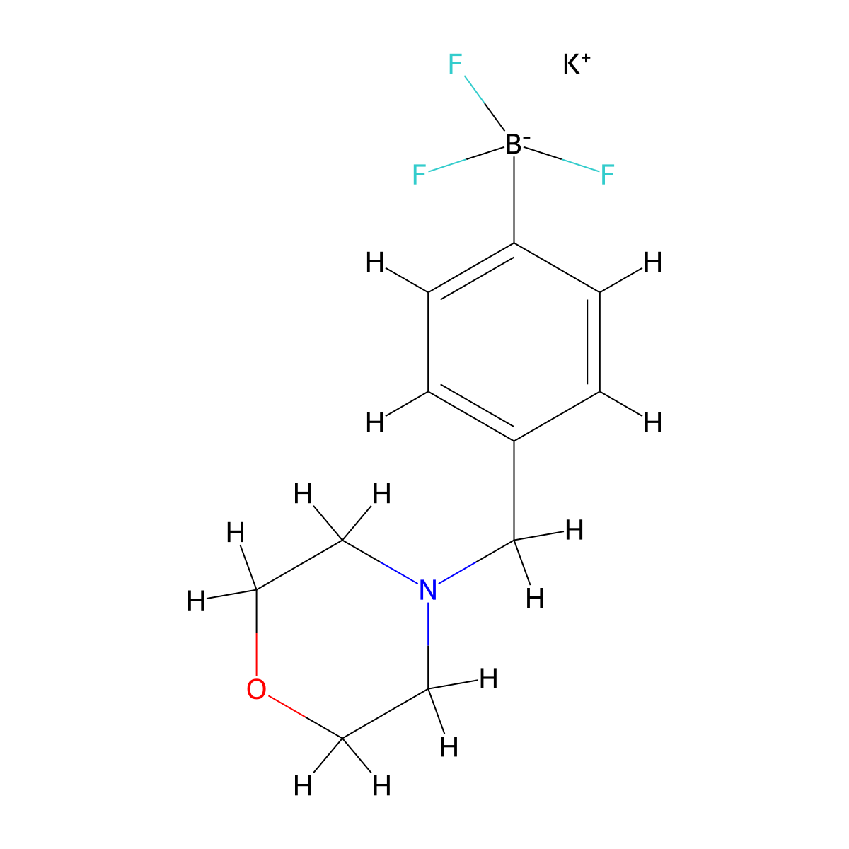 Potassium 4-((morpholino)methyl) phenyltrifluoroborate molecular structure, CAS 1190095-06-7