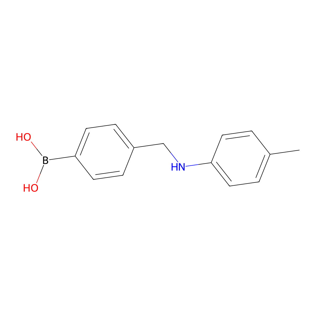 B-[4-[[(4-Methylphenyl)amino]methyl]phenyl]boronic acid molecular structure, CAS 1190095-11-4