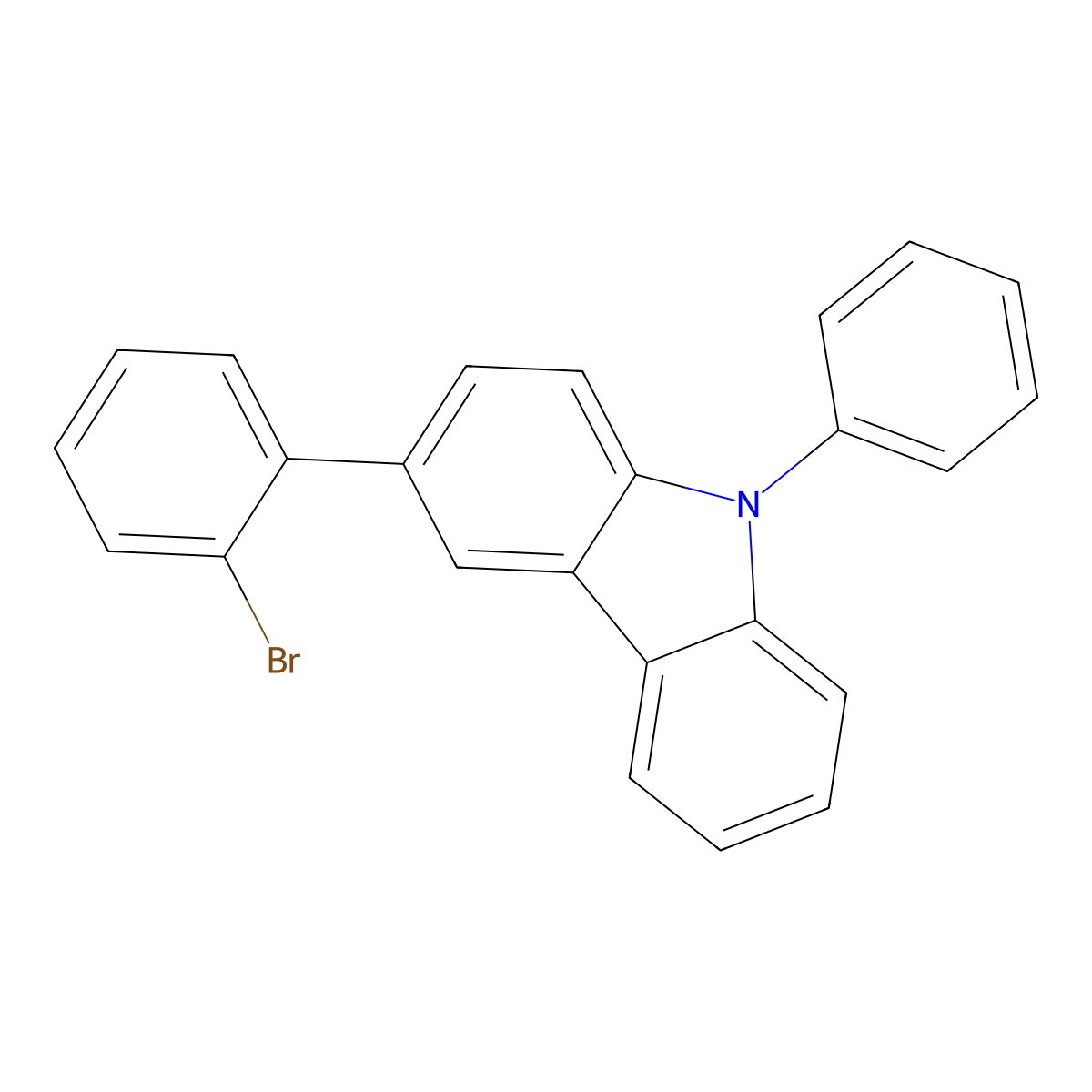 3-(2-Bromophenyl)-9-phenyl-9H-carbazole molecular structure, CAS 1190100-35-6