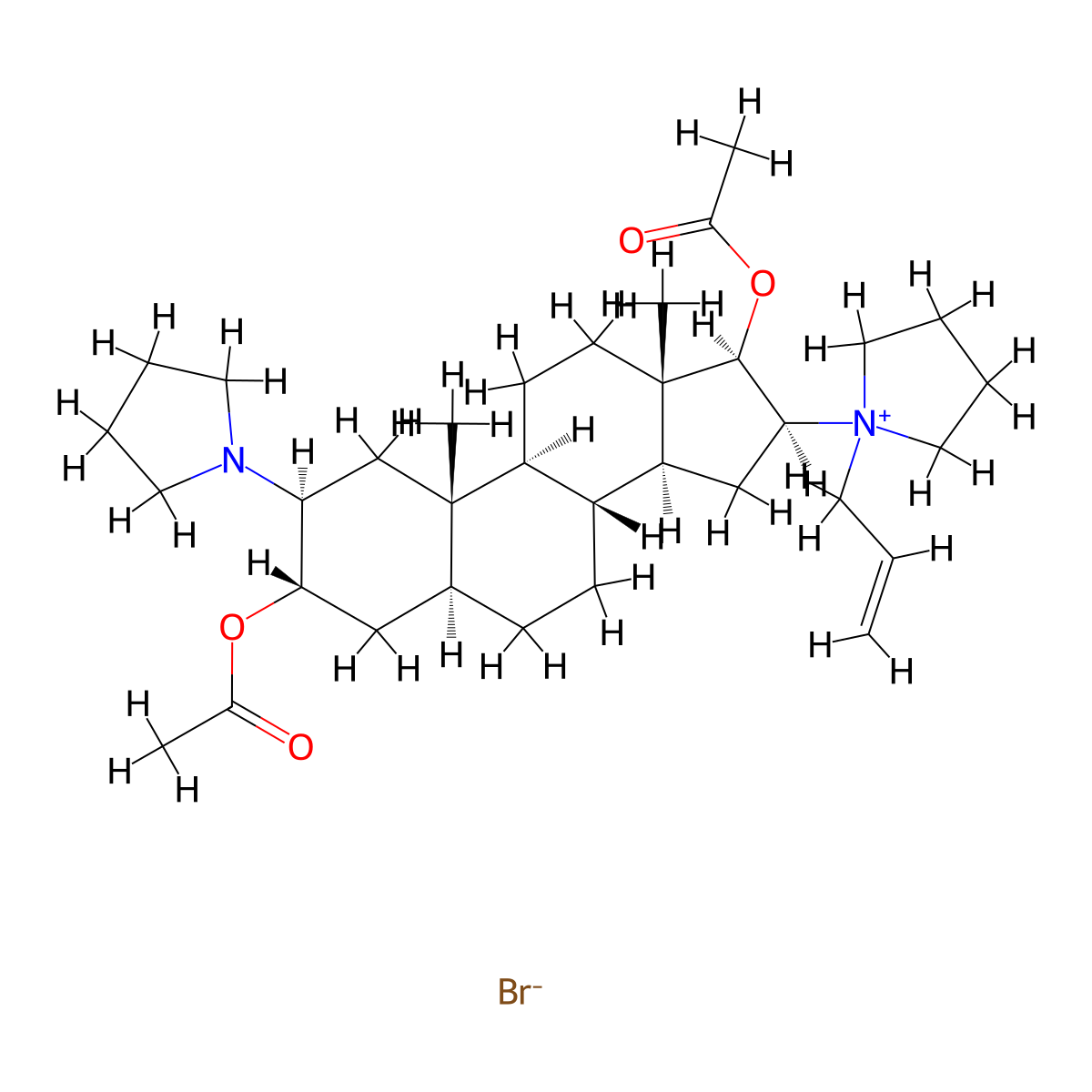 Rocuronium Bromide EP Impurity F molecular structure, CAS 1190105-66-8