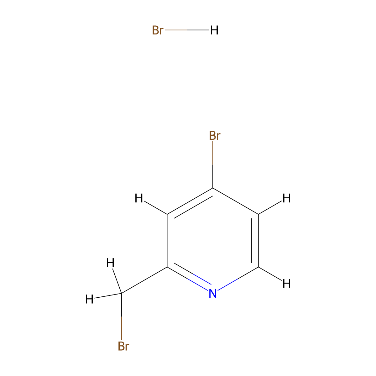 4-Bromo-2-(bromomethyl)pyridine;hydrobromide molecular structure, CAS 1190108-35-0