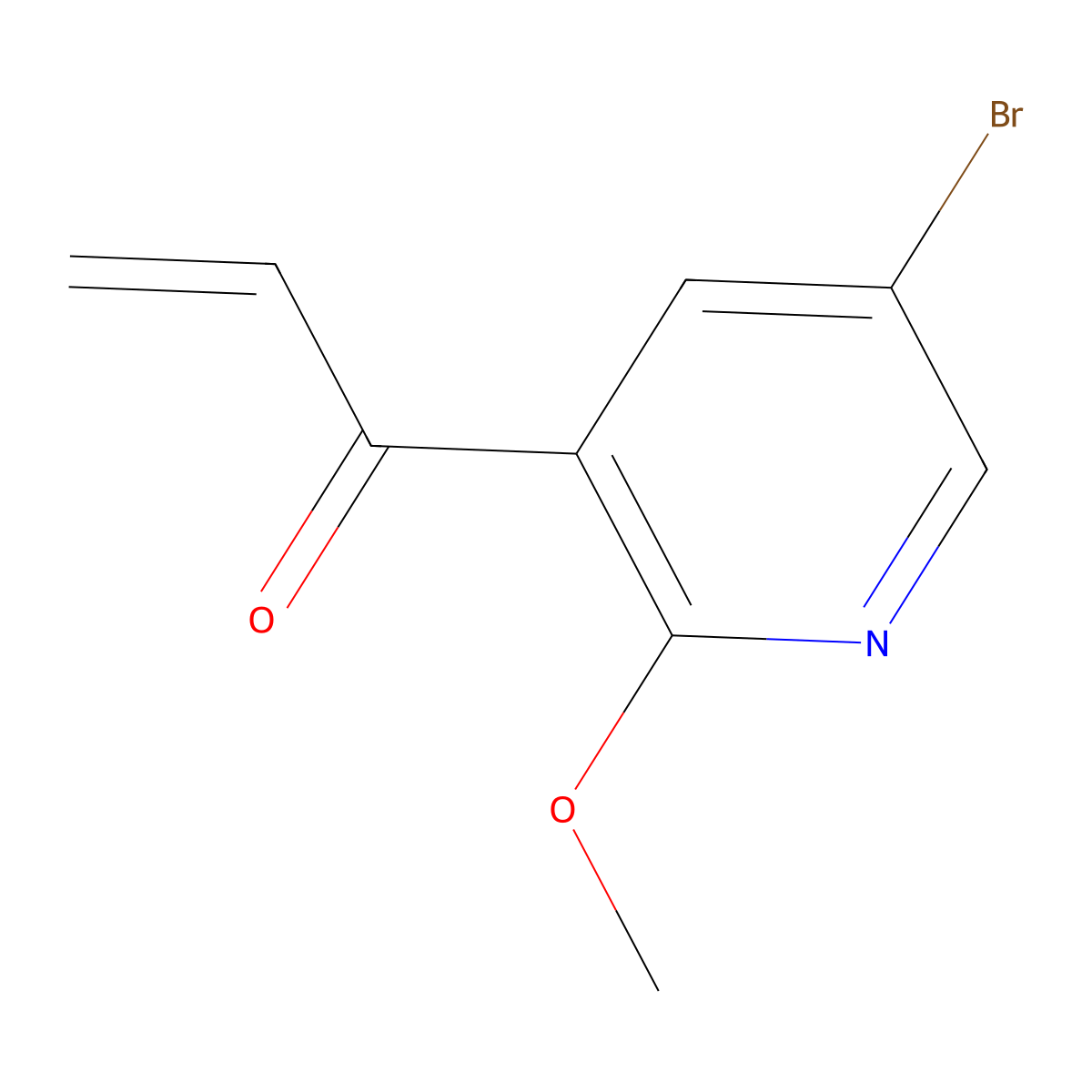 1-(5-Bromo-2-methoxypyridin-3-yl)prop-2-en-1-one molecular structure, CAS 1190130-57-4