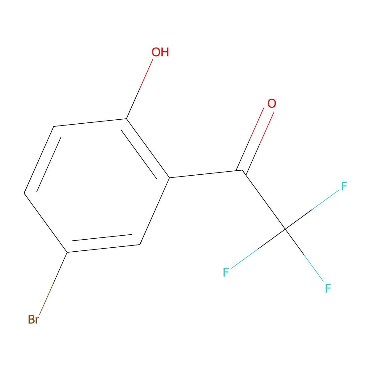 1-(5-Bromo-2-hydroxyphenyl)-2,2,2-trifluoroethan-1-one molecular structure, CAS 1190130-82-5