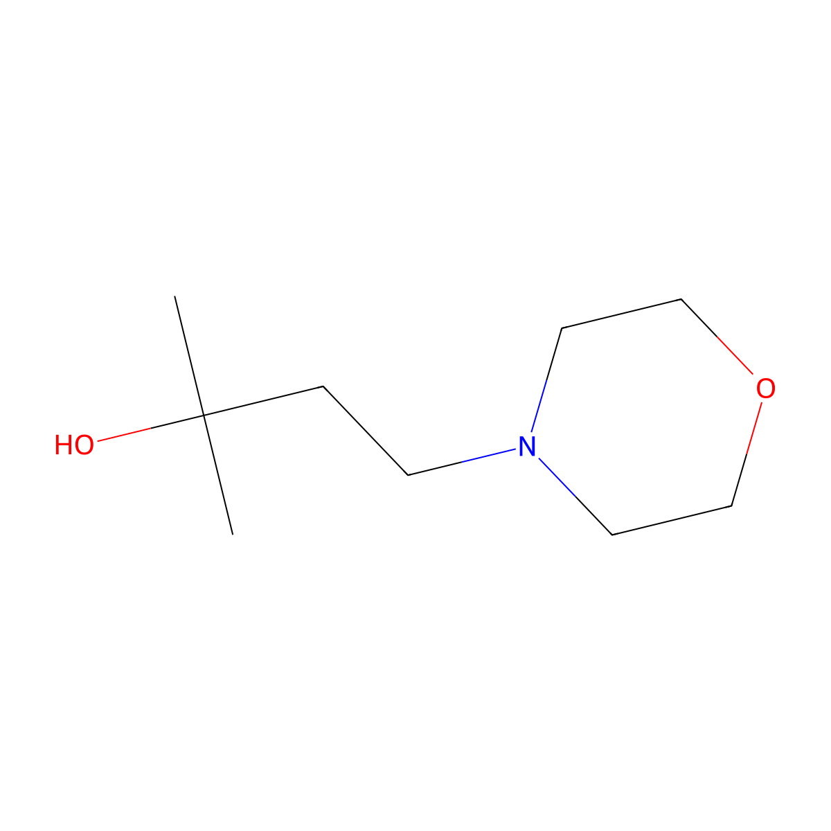 2-Methyl-4-(morpholin-4-yl)butan-2-ol molecular structure, CAS 119014-37-8
