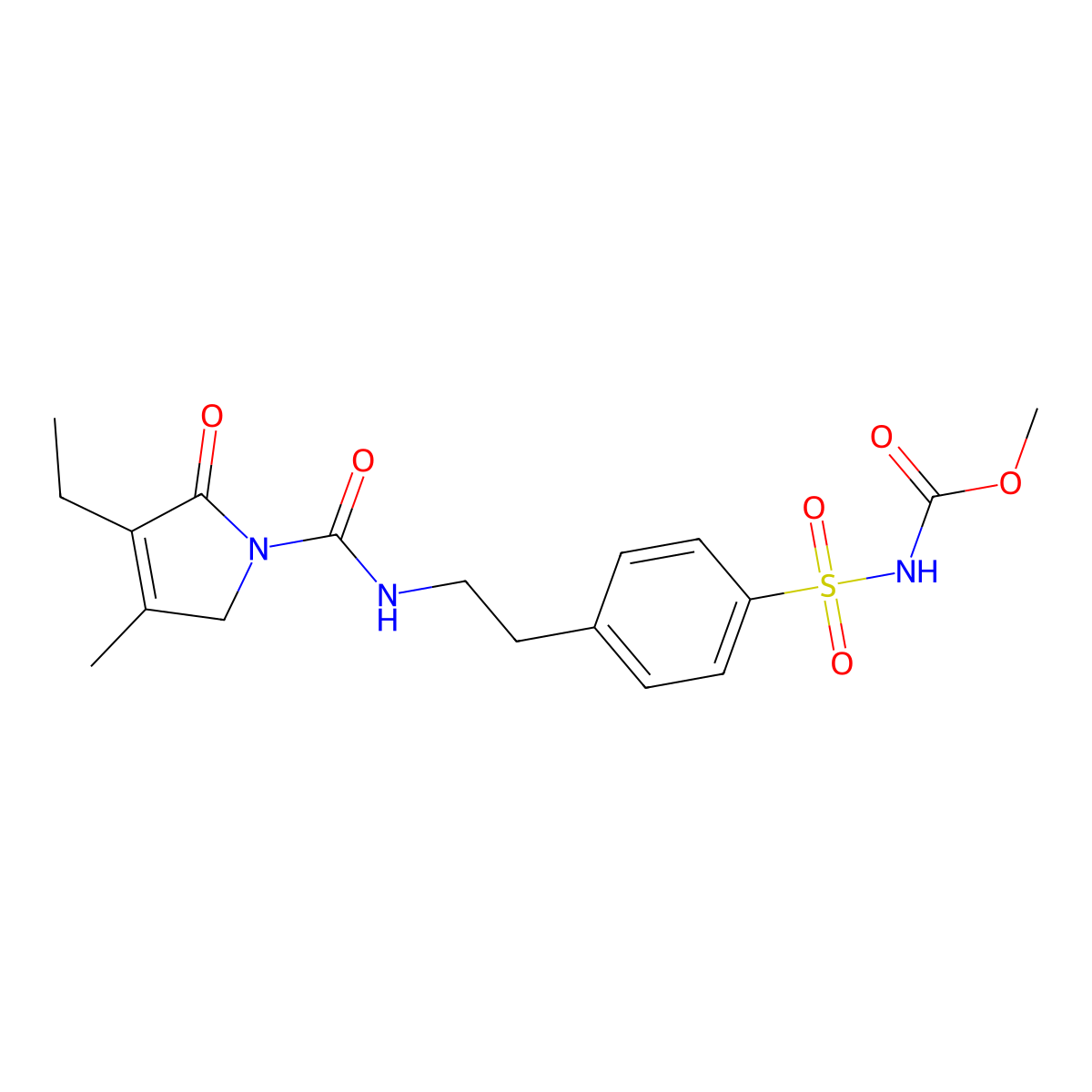 Glimepiride urethane molecular structure, CAS 119018-30-3