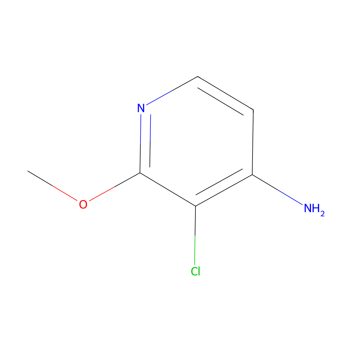 3-Chloro-2-methoxy-4-pyridinamine molecular structure, CAS 1190198-20-9