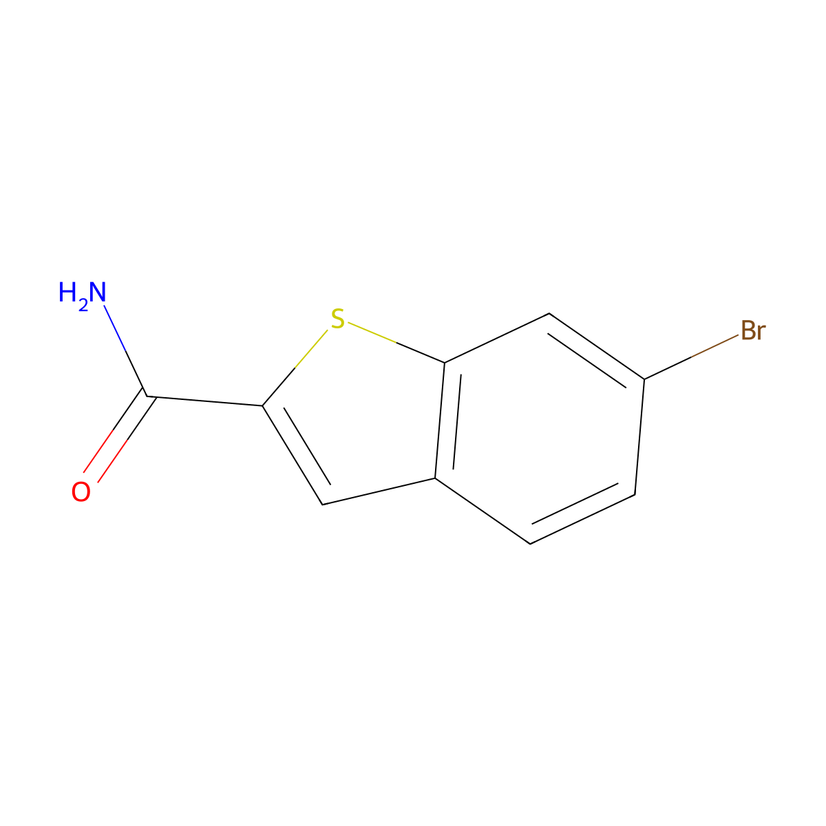 6-Bromo-1-benzothiophene-2-carboxamide molecular structure, CAS 1190198-27-6