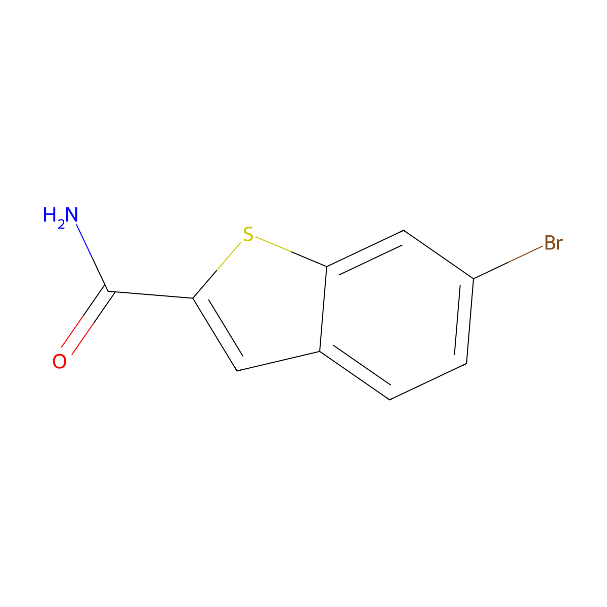 6-Bromo-1-benzothiophene-2-carboxamide molecular structure, CAS 1190198-27-6