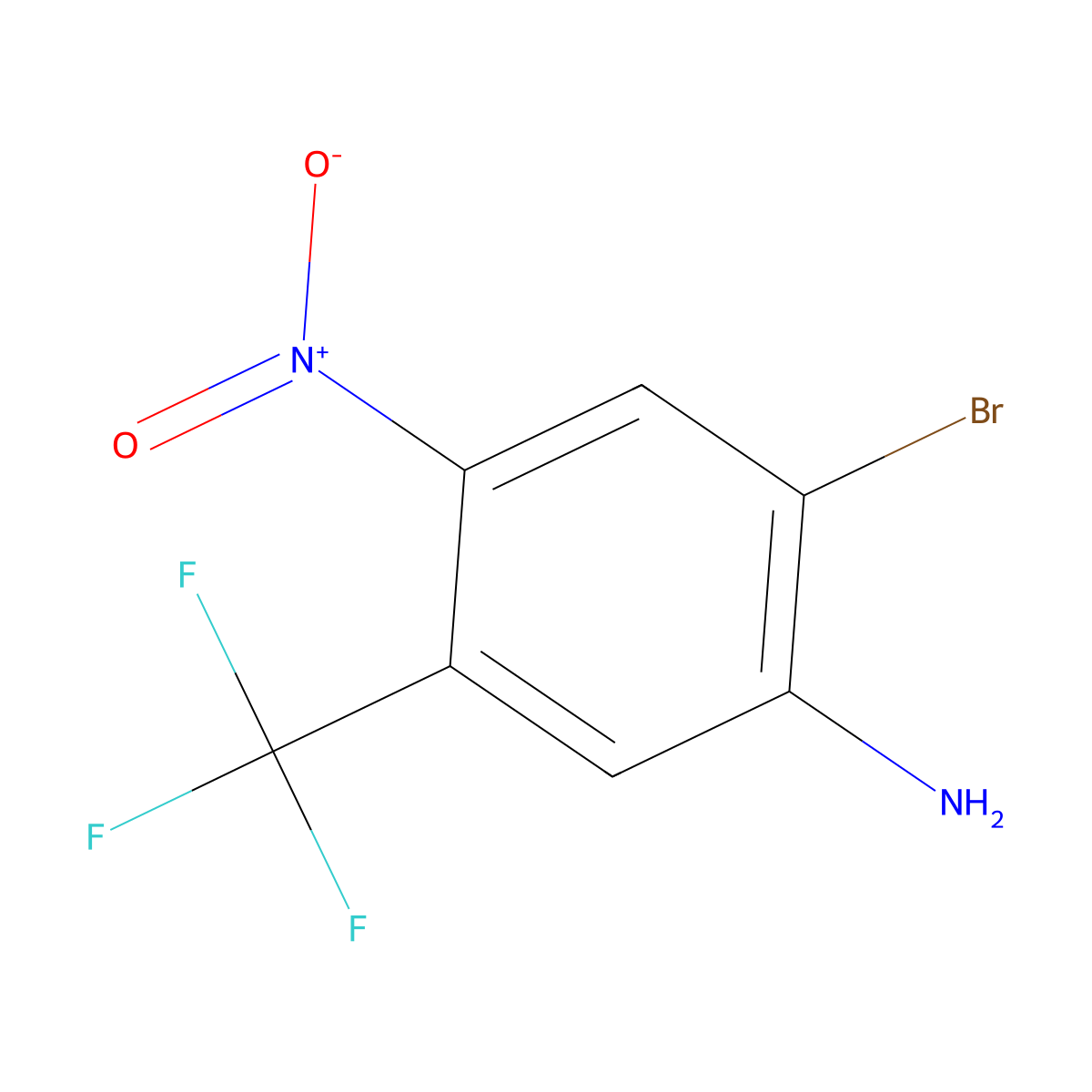 2-Bromo-4-nitro-5-(trifluoromethyl)aniline molecular structure, CAS 1190198-31-2